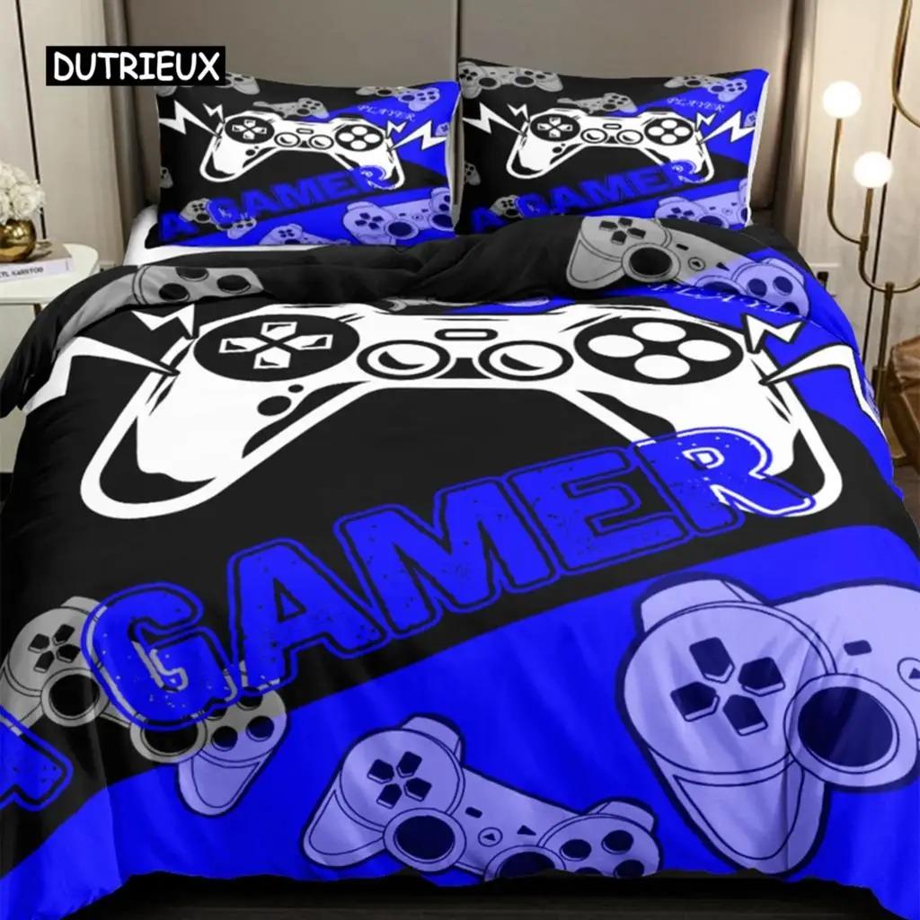 Gamepad Bedding Set Queen Size Duvet Cover Creative Black Bed Comforter Cover Set Polyester Quilt Cover Bedclothes 2/3Pcs