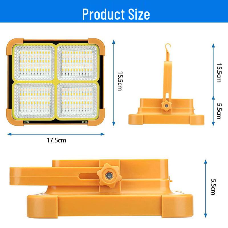 Ultra-Bright Solar Handheld Lantern: Rechargeable Emergency Outdoor Camping and Yard Floodlight
