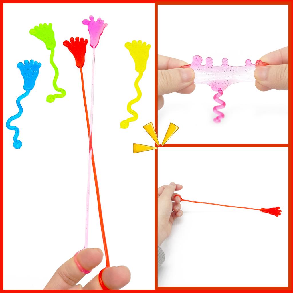 5-20 Stück Kinder Lustige Glitzer Klebrige Hände Spielzeug Fuß Elastisch Klebrig Knetbar Klatsch Fuß Spielzeug Kinder Neuheit Geschenk Party Mitgebsel Zubehör