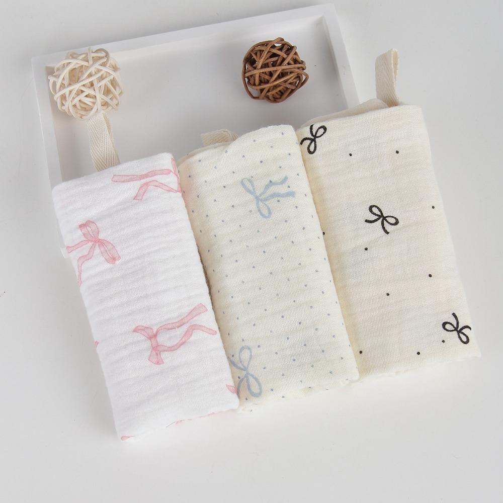 New 4-Layer Pure Cotton Baby Cotton Washcloth Soft Absorbent Square Towels Gauze Cotton Baby Towels Newborn Burp Cloth