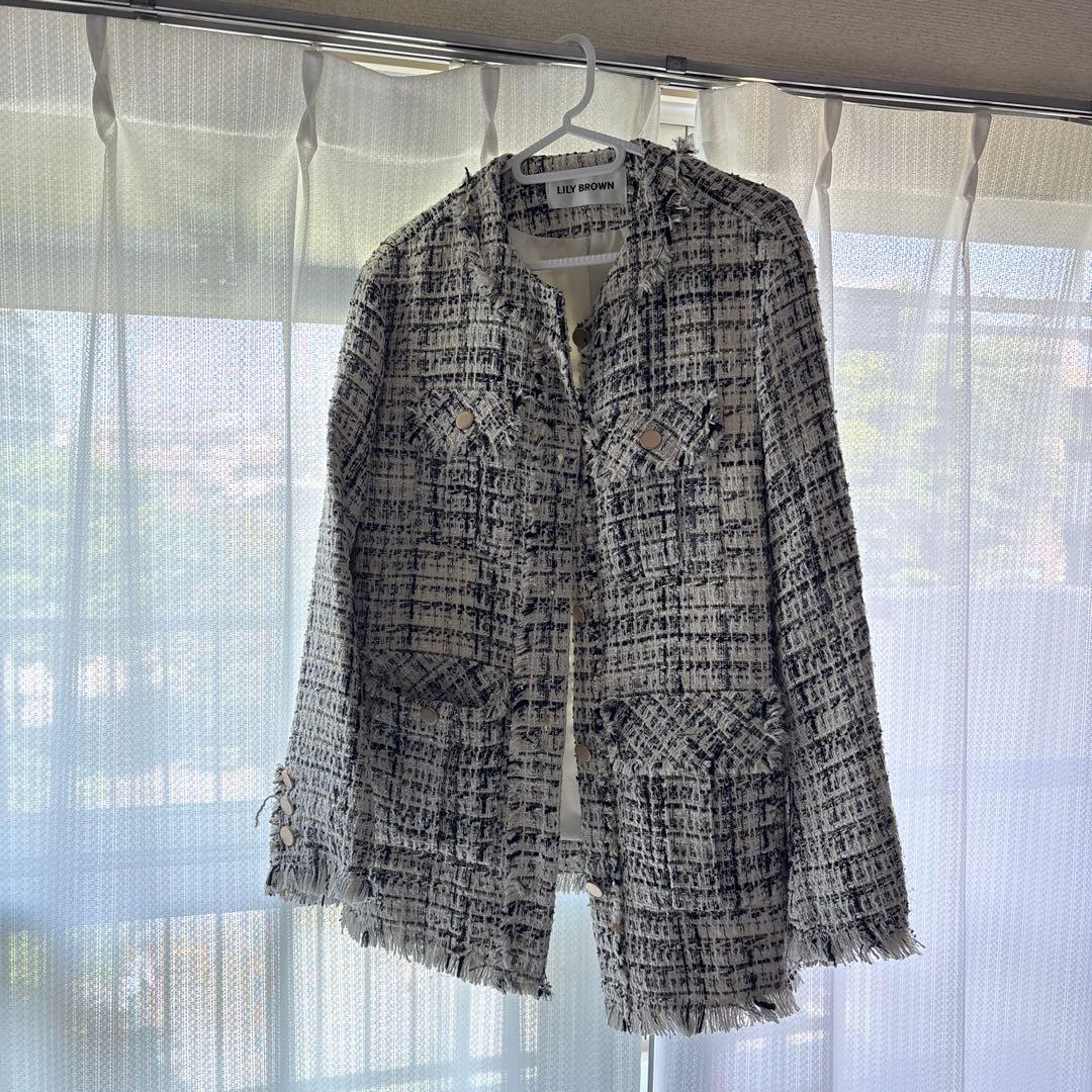LILY BROWN TWEED TAILORED JACKET