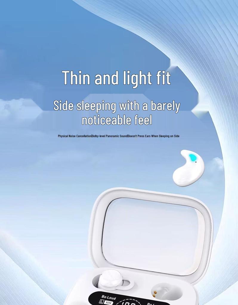 Q12 Wireless Bluetooth Sleep Earbuds – Dual-Ear, Semi-In-Ear, Isolating, Two-in-One Design (Two Pairs)