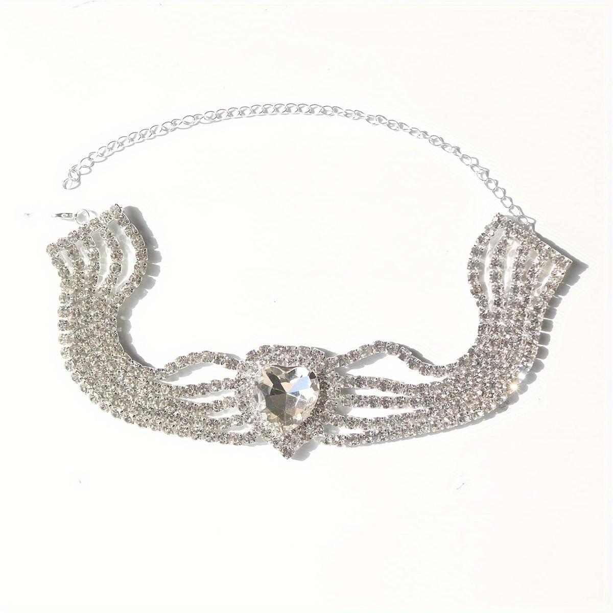 

European And American Shiny Love Necklaces, Luxury Banquets, Parties, Exaggerated Women S Jewelry Accessories білий