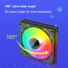 120mm Case Fan Cooler Multifaceted Infinity Mirror ARGB Light Effect 5V 3Pin ARGB 12V 4PIN PWM Chassis Fans for Computer Case