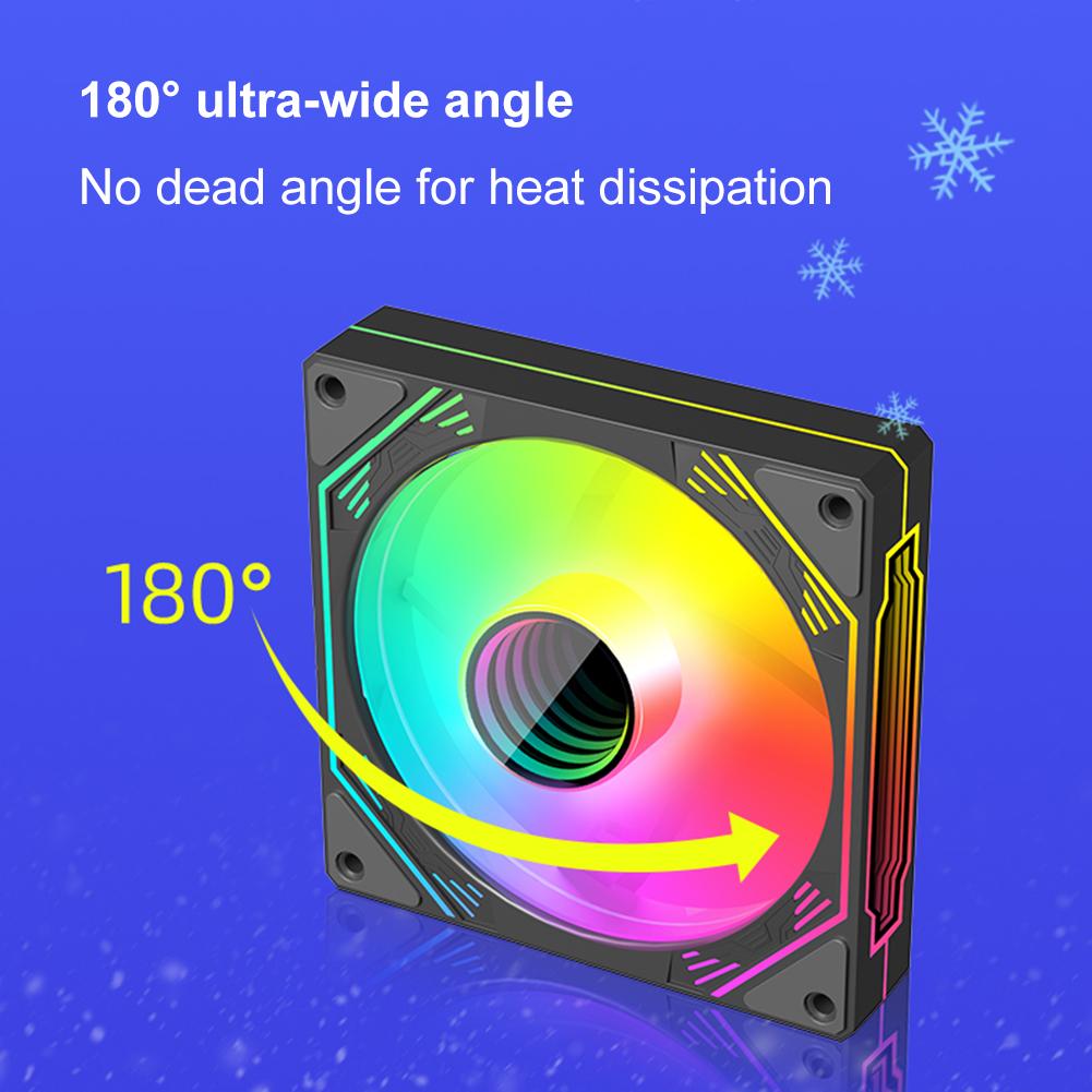120mm Case Fan Cooler Multifaceted Infinity Mirror ARGB Light Effect 5V 3Pin ARGB 12V 4PIN PWM Chassis Fans for Computer Case