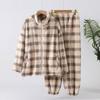 Shu cotton lint winter thickened women's pajamas cardigan long sleeve trousers loungewear set loose casual