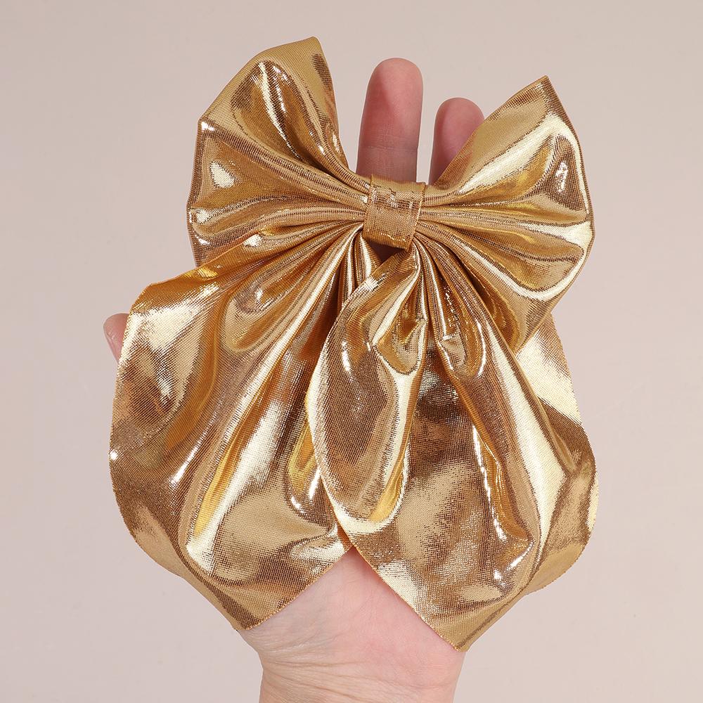 

Большой размер атласный бант заколка для волос золотистый глянцевый атласный бант-бабочка заколка для волос гладкая поверхность большой бант аксессуары головной убор для женщин девушки