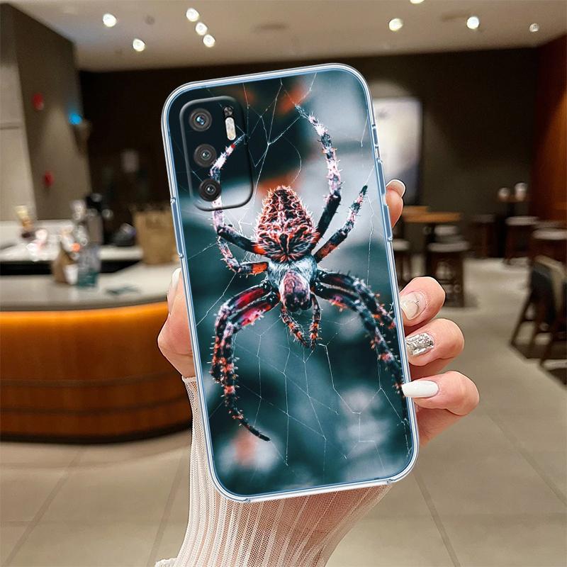 NH40 Spider Transparent Phone Case for LG K22 K30 K40 K40S K41 K42 K50 K50S K51 K51S K52 K61 K62 K71 K92 Q60 Q61 V40 V50 V60