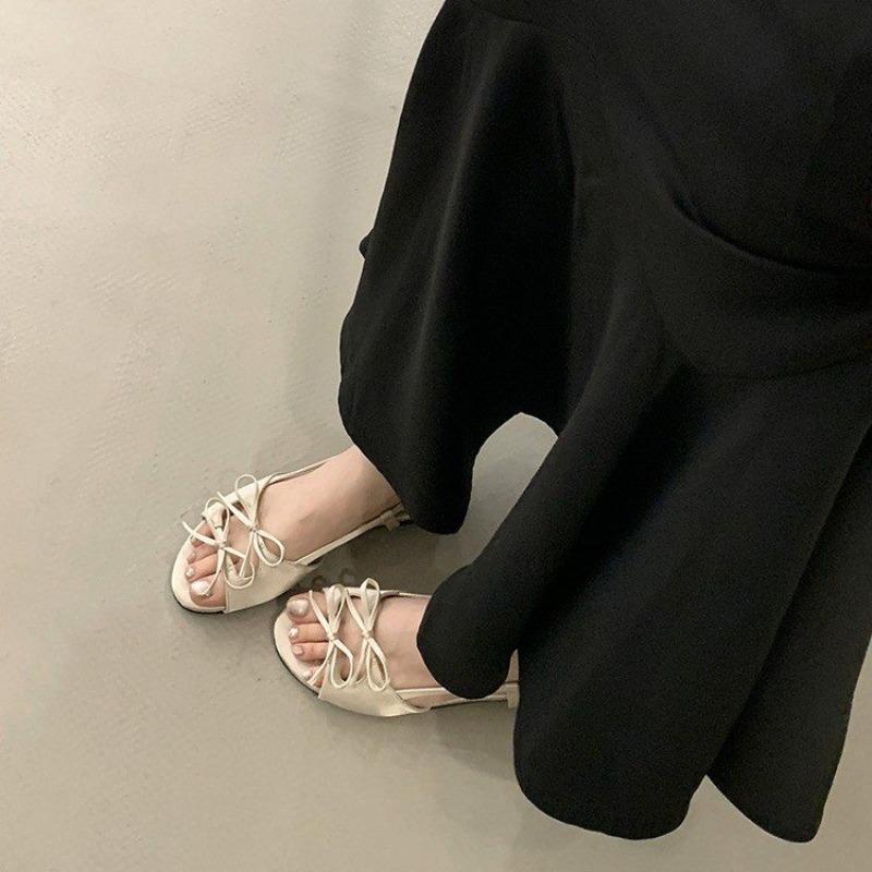 Fashion Flats Women Sandals Bow Designer Shoes Woman Slippers Summer 2025 New Casual  Walking Slides Fashion Dress Sandalias De Mujer