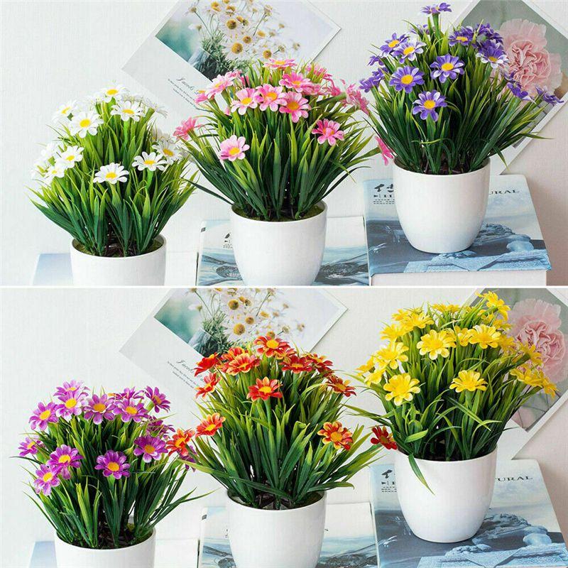 High Quality Artificial Flower Arrangement In Pot For Elegant Garden And Home Spaces