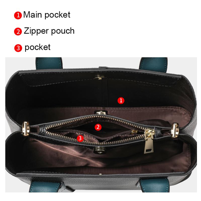 Aidrani Women's Genuine Leather Bag New High-Quality Cowhide Handbag Elegant Versatile Single tote Shoulder Crossbody Bag