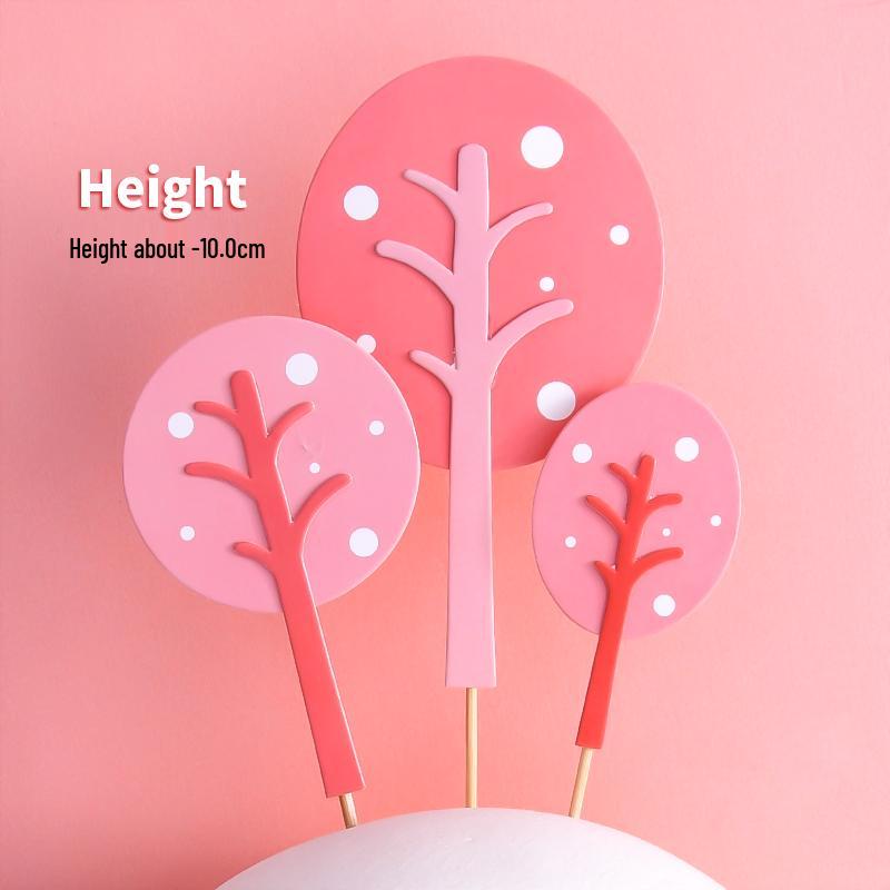 Forest Leaves Cake Topper: Apple & Coconut Tree Decor with Free Shipping