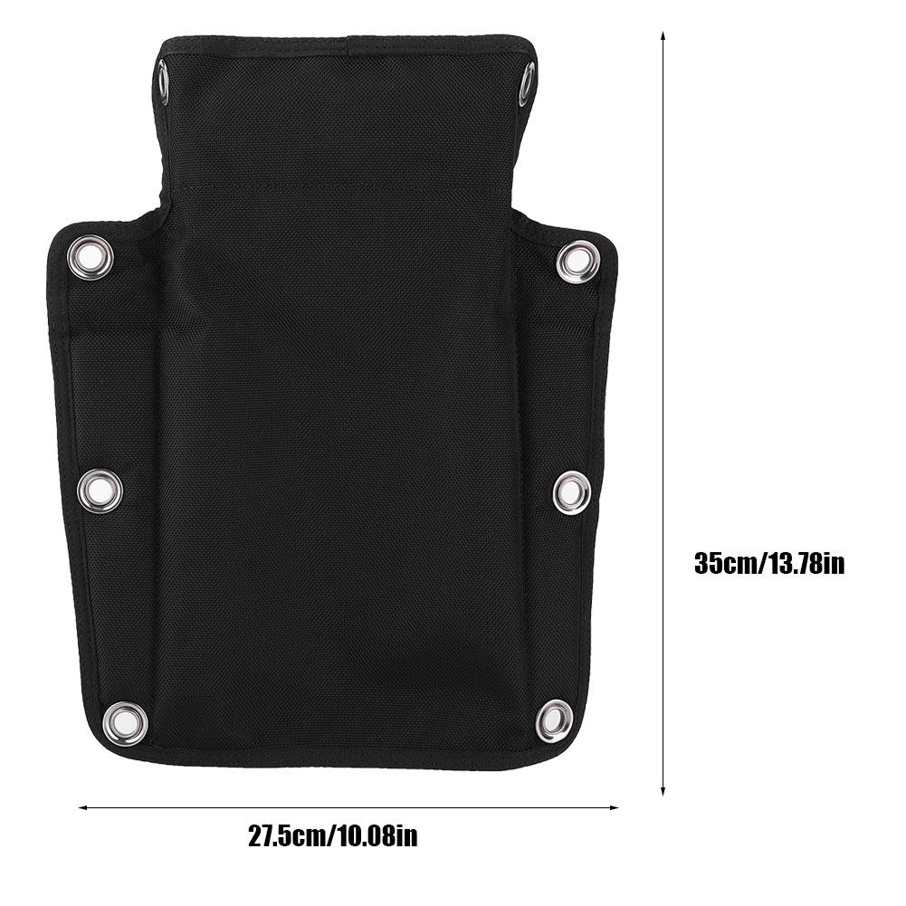 Svart Nylon Kraftig Teknisk Dykkersele Ryggplate Bakplate PadRD 808