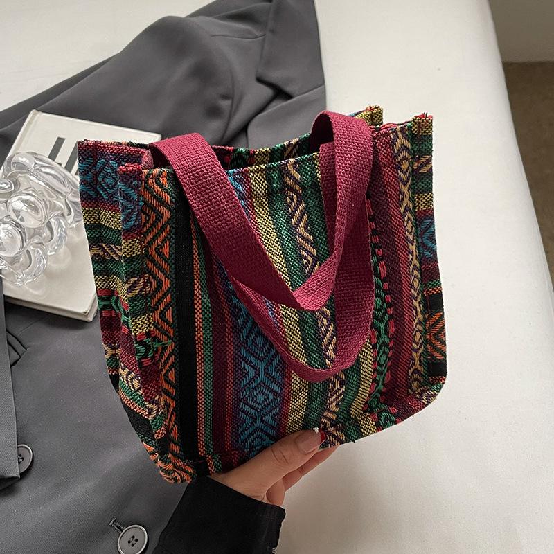 Geantă Tote de Mare Capacitate Stil Etnic Geantă Tote de Modă pentru Femei Geantă de Clasă pentru Studente