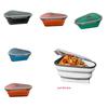 Pizza Pack Reusable Container Box Foldable Triangular Food Storage Case Orange