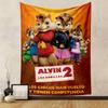 Alvin and the Chipmunks 2 Tapestry Wall Hanging, Singing Chipmunks Comedy Movie Art, Fun Family Wall Decor for Kids Bedroom Playroom
