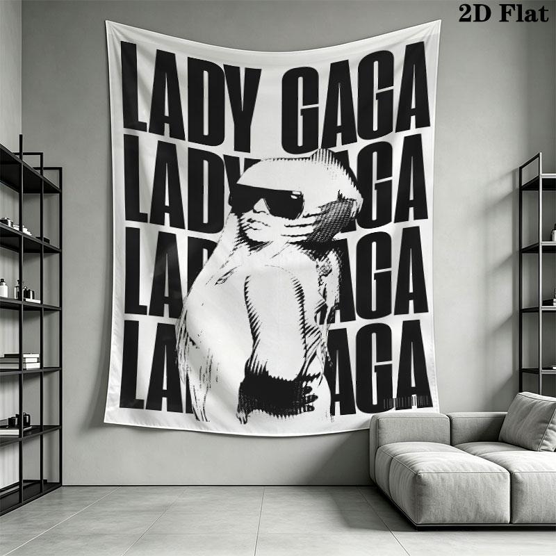 Lady Gaga Vibe Wall Hanging Printed Fabric Blanket Decorative Tapestries for Bedroom Living Room Home Decor