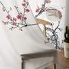 Chinese Style Plum Blossom Butterfly Chiffon Sheer Curtains For Living Room Home Decoration Window Voile Tulle Curtain Drapes