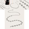 Metal Chain Star Waist Belt For Dresses With Hook Closure Stylish Summer Accessory