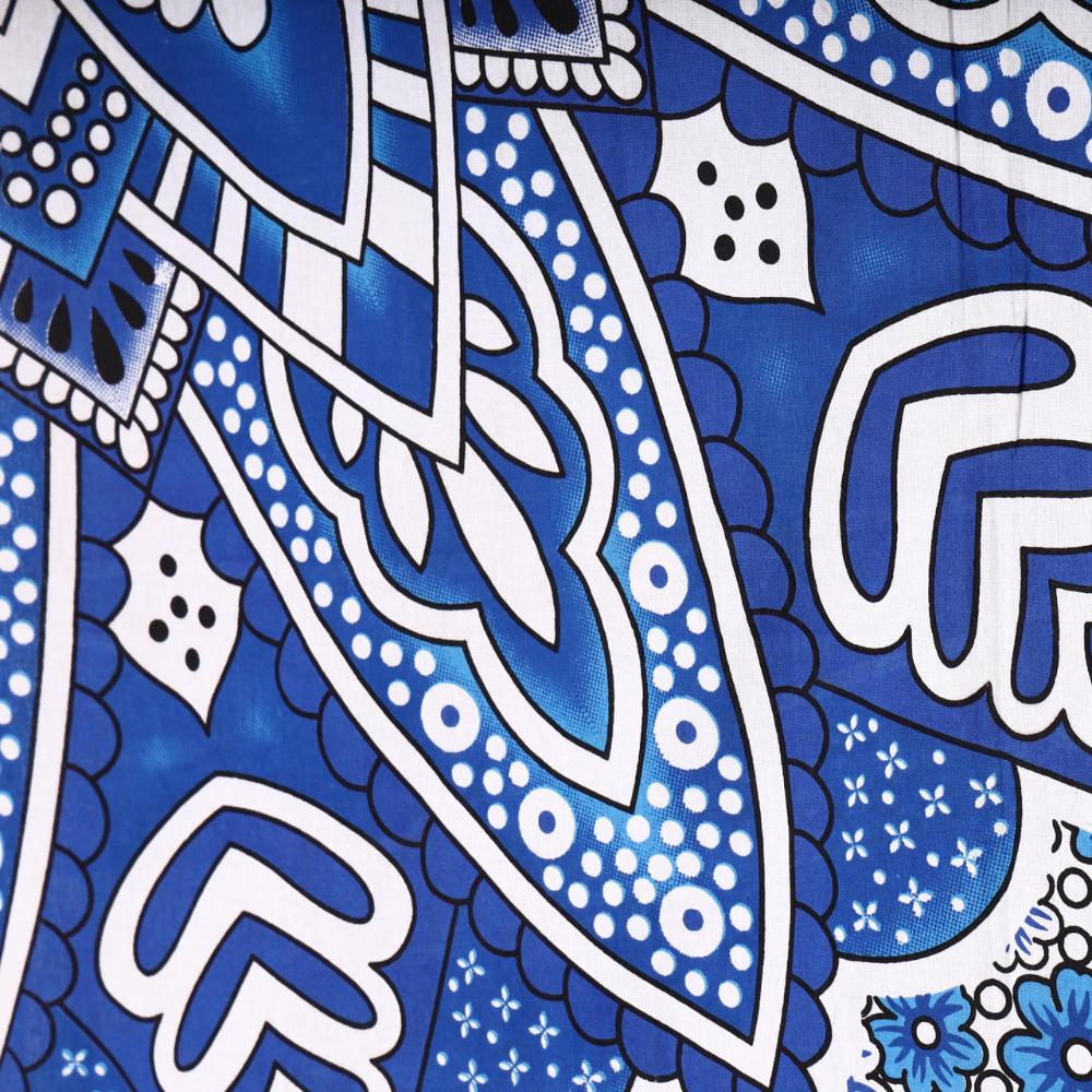 BLESS INTERNATIONAL Wunderschöne indische böhmische psychedelische Hippie Ombre Fenstervorhangpaneele für Schlafzimmer, Wohnzimmer, Balkon (Blaue Passionsblume)