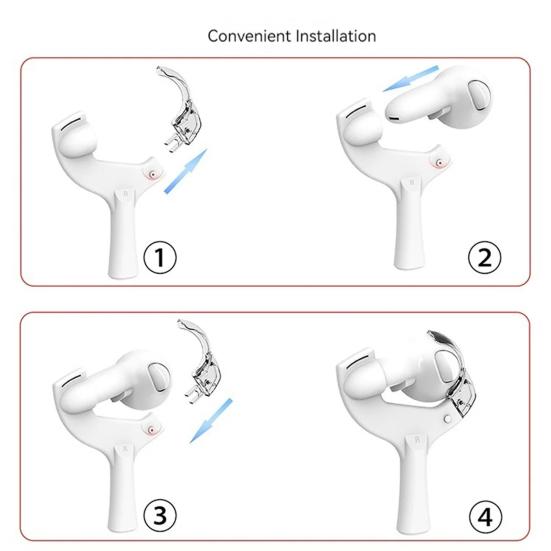 1 Pair Enhanced Table Tennis Paddle Grip Handle Ergonomic Design Table Tennis Adaptor VR Game Experience for Quest 3