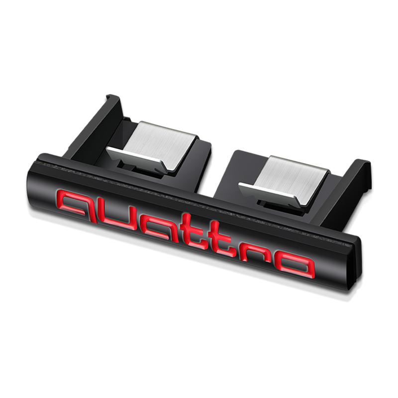For 6gzjm S3 S4 S5 S6 A3 A4 A5 A6 A7 A8 Q3 Q5 Q7 Car Styling 6 colors Metal Quattro Logo Front Grill Badge Emblem Sticker Decals gzjm6