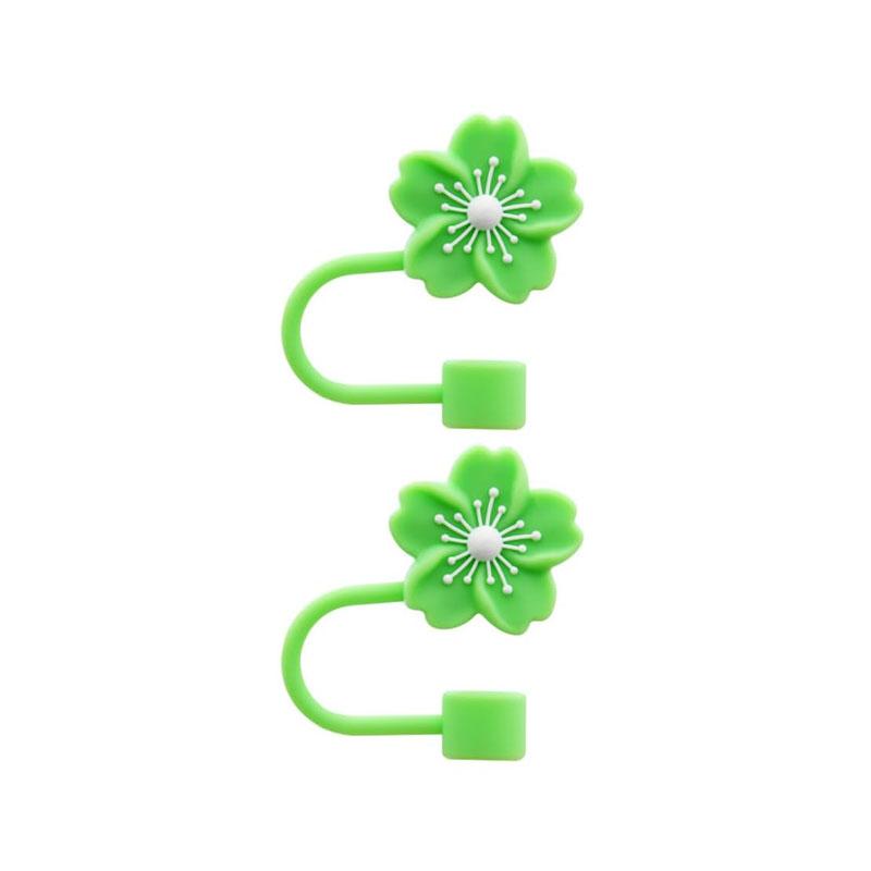 2/4pcs Straw Cover Cap for Stanley Cup Accessories,Silicone Straw Topper 10mm Reusable Straw Tips Lids Flowers Tip Covers