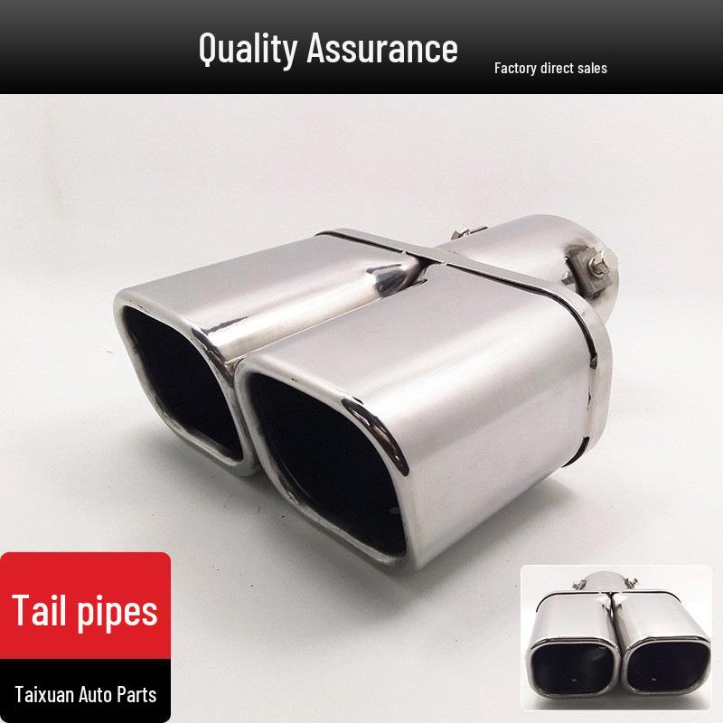 Nerezová koncovka výfuku s dvojitým vývodem pro X-Trail/Koleos