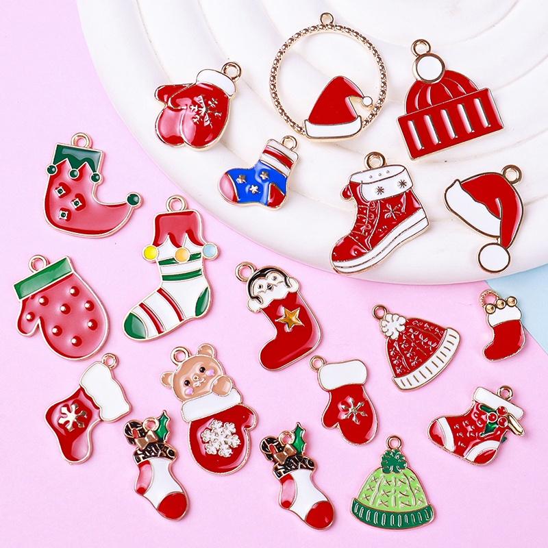10/20/50 Stück Weihnachts-Emaille-Anhänger-Charms Für DIY-Schmuckherstellung Weihnachts-Basteln Heimdekoration Geschenke