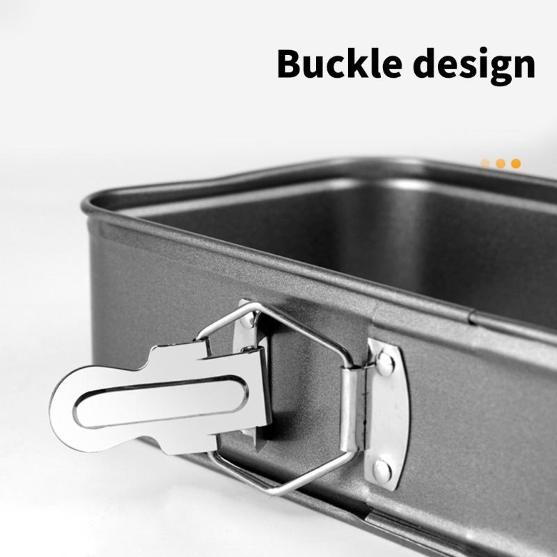 Carbon Steel Cheesecake Pan With Locking Clasp Easy Releases Mould For Dessert Nonstick Rectangular Bakeware