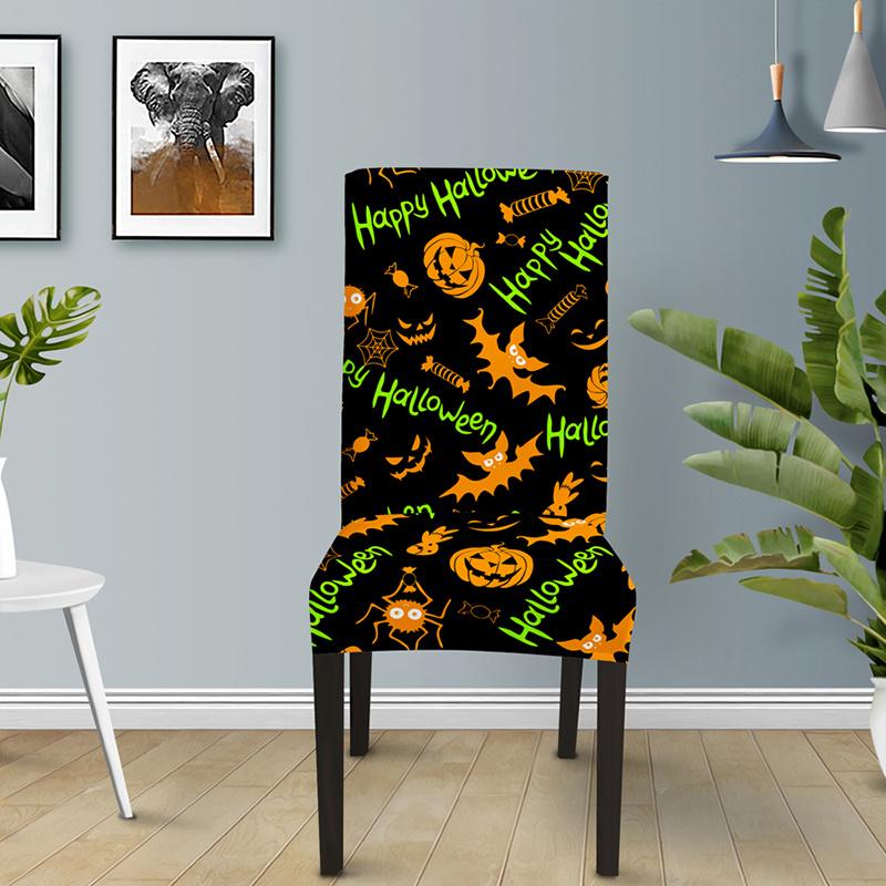

Halloween Chair Cover Stretch Dining Chair Slipcover Parsons Halloween Chair Protector Cover for Party Dining Room el Kitchen