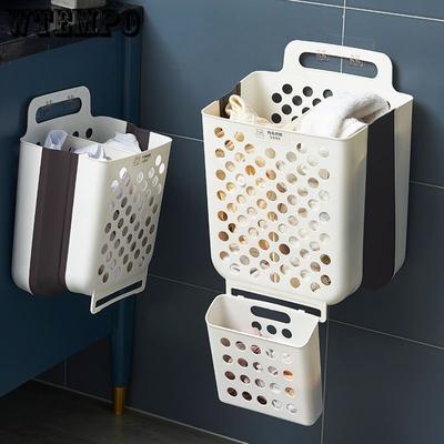 Folding Dirty Clothes Basket Wall-mounted Dirty Clothes Storage Basket Home Dirty Clothes Basket Bathroom Storage Basket