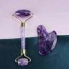 for Facial Massager Roller Plate Amethyst Jade Stone Massage Eye Face