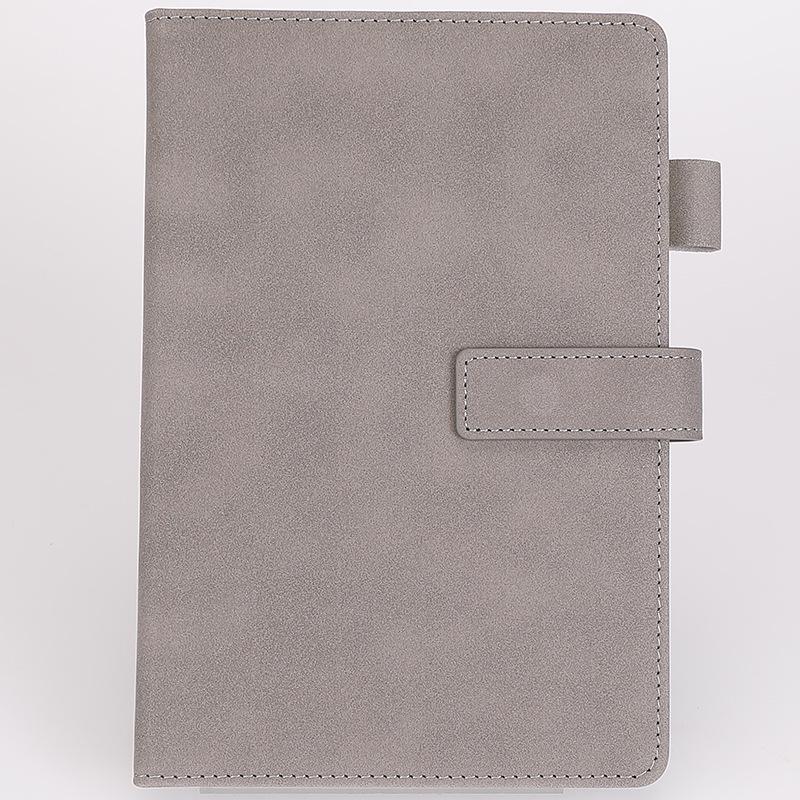 A5 Lambskin Business Notebook with Buckle & Custom Logo for Office Meetings