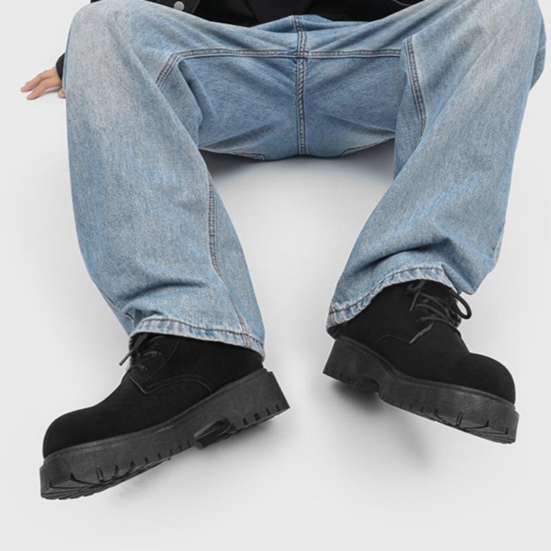 Pánské módní vysoké boty Módní venkovní pohodlné motocyklové boty pro muže Retro britský styl Vysoké pracovní boty Botas Para Hombre