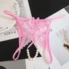 Low-waist Lace Seamless Panties Open Crotch Women's Thong Comfortable Mesh Lace Briefs  Female