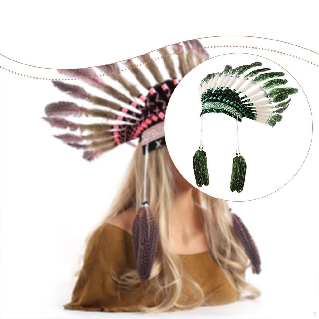 Feather Headdress Accessories Headwear for Cosplay Dance Stage Show