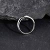 Vnox Vergoldeter Edelstahlring für Herren, Elliptische Oberfläche mit Blumenmuster 4*9,2mm Ringe, Minimalistischer Ring Mode Geschenke