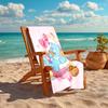 1Pc Bear Basket Treats Beach Towel, Quick Dry, Multi-Use for Beach Pool Gym Yoga Home Travel, Christmas, Halloween, Xmas Gift S103
