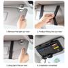 AEKUQ1 1PC Car Sun Visor Multi-function Eyeglasses Clips Card Storage Bag For Porsche Cayenne Panamera Macan 911 718 918 Taycan Boxster