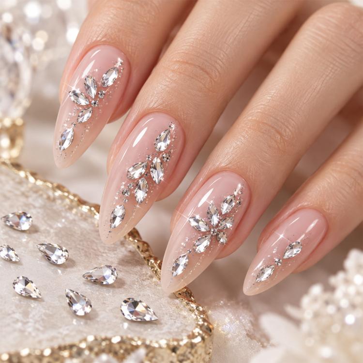 1440 PCS / Set Mini Flat Bottom Sparkling Diamond Nail Jewelry Set