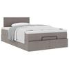 Ottoman Bed with Mattress Taupe 120x190 Cm Fabric