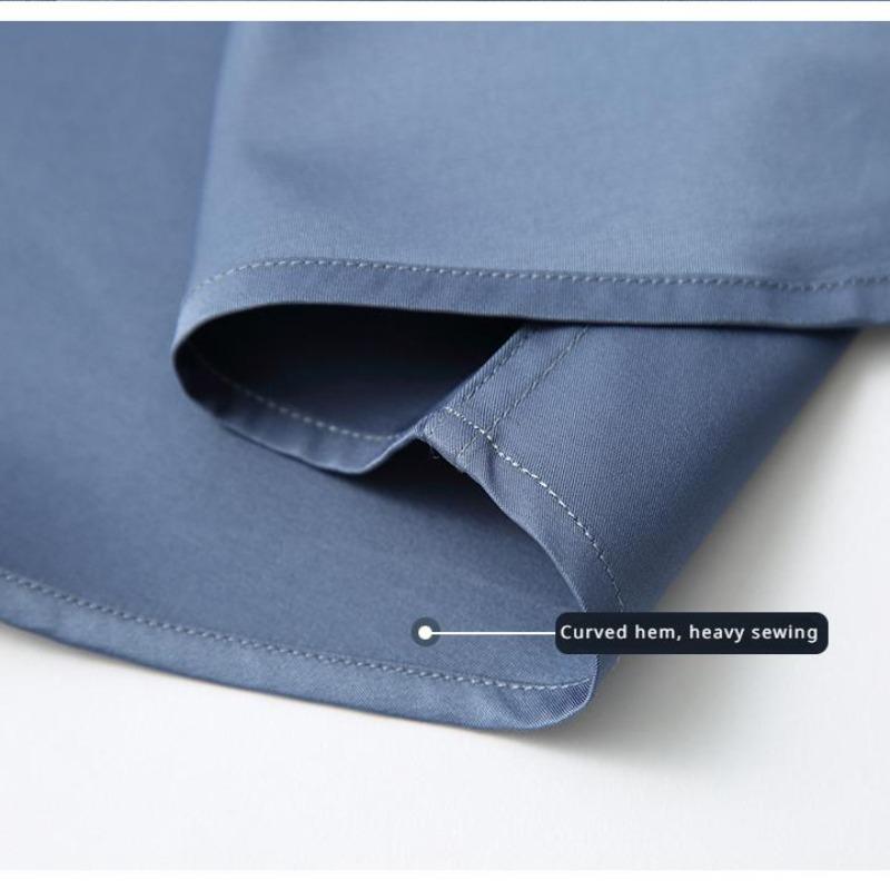 Langarmhemd für Herren, Business, hochwertiges Seidenhemd, bügelfrei, knitterfrei, professionell, formell, mehrfarbig, Sommer, Frühling und Herbst