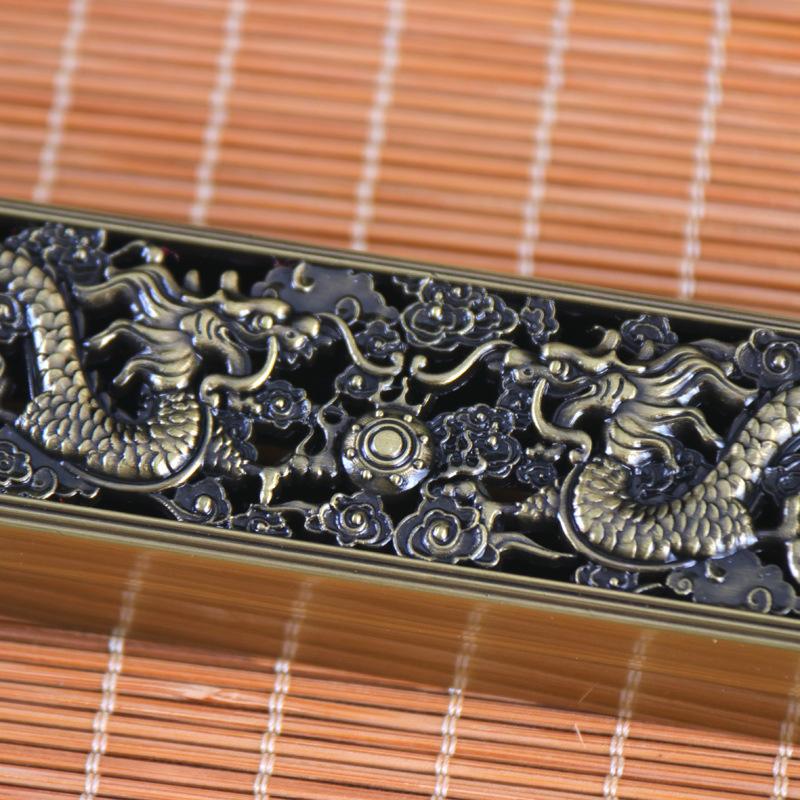 Arzător de tămâie Dublu Dragon Stil Chinezesc Nou Metal 15.8cm Suport pentru Bețișoare de Tămâie Aliaj Decor Ornamente Casă Ceainărie
