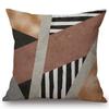 Vintage European Black Pink Yellow Geometric Sofa Throw Pillow Case Diamond Stone Triangles Decoration Cushion Cover Cojines