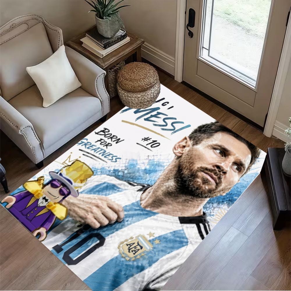 Lionel Messi Football Legends Collage Carpet Design For Living Rooms Playrooms Balcony Dining Room Antislip Rug Office Home Decor Perfect Gift For Fri