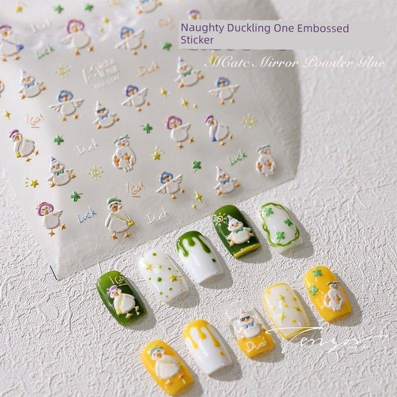 

Фейерверки Рождественская елка Наклейки для ногтей Трехмерный рельеф Снежинка Мечта Наклейка для ногтей Украшение для ногтей Рождественские наклейки [Naughty Duckling] relief sticker