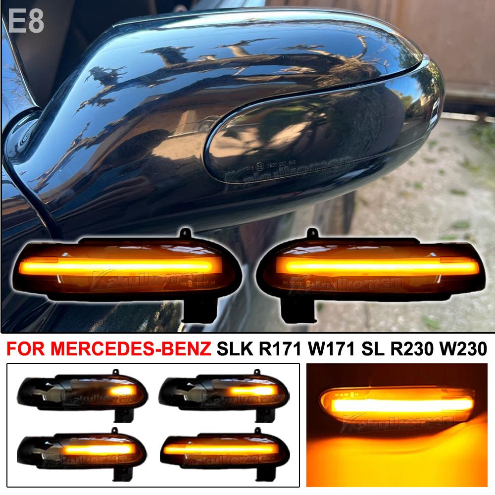 Dynamic LED Sequential Blinker Mirror Turn Light Signal Lamp For Mercedes Benz SLK Class R171 W171 SL Class R230 W230
