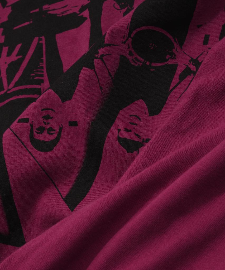 Physical Department Cartoon Basketball Ls Pink Red