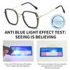 Gafas con bloqueo de luz azul para mujer, anteojos de diseñador, gafas ópticas para ordenador, protección ocular, gafas de moda